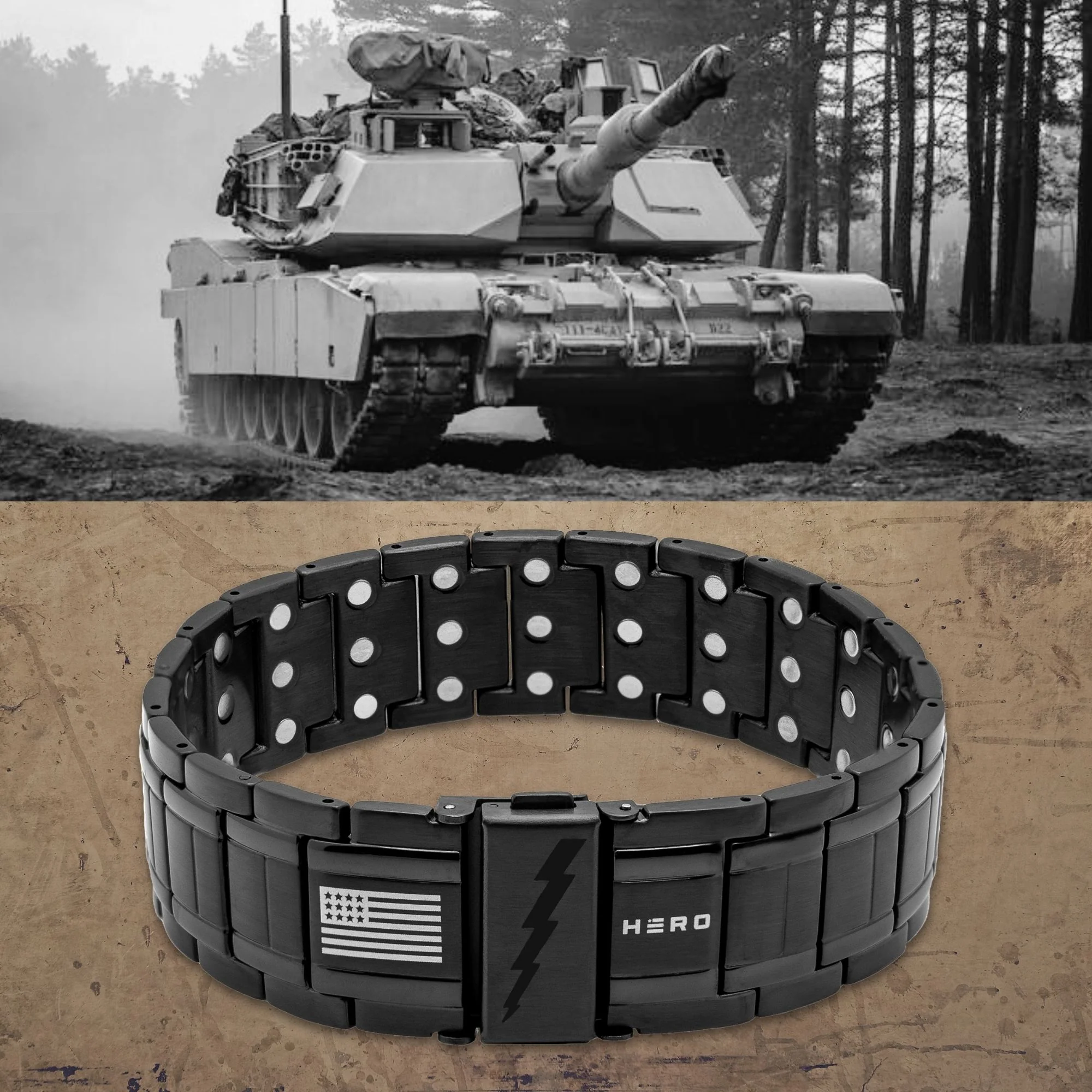 Abrams Thunderbolt Tank Magnetic Bracelet: Helps Pair Veterans With A Service Dog or Shelter Dog - Image 14