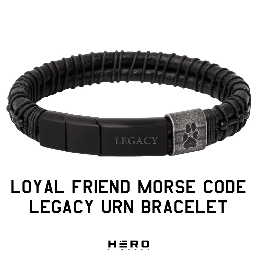 Additional 1/2" Length Extender Link for Loyal Friend Morse Code URN Leather Bracelet - Image 2
