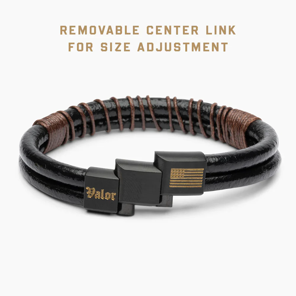 Additional 1/2" Length Extender Link for Knights Valor Leather Morse Code Bracelet - Image 2
