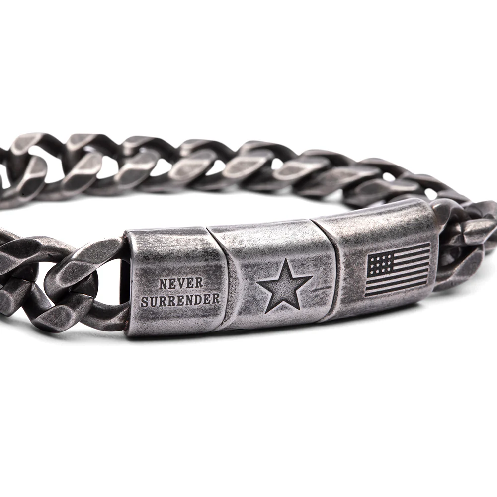 Additional 1/2" Length Extender Link for Never Surrender 1776 Cuban Link Bracelet - Image 2