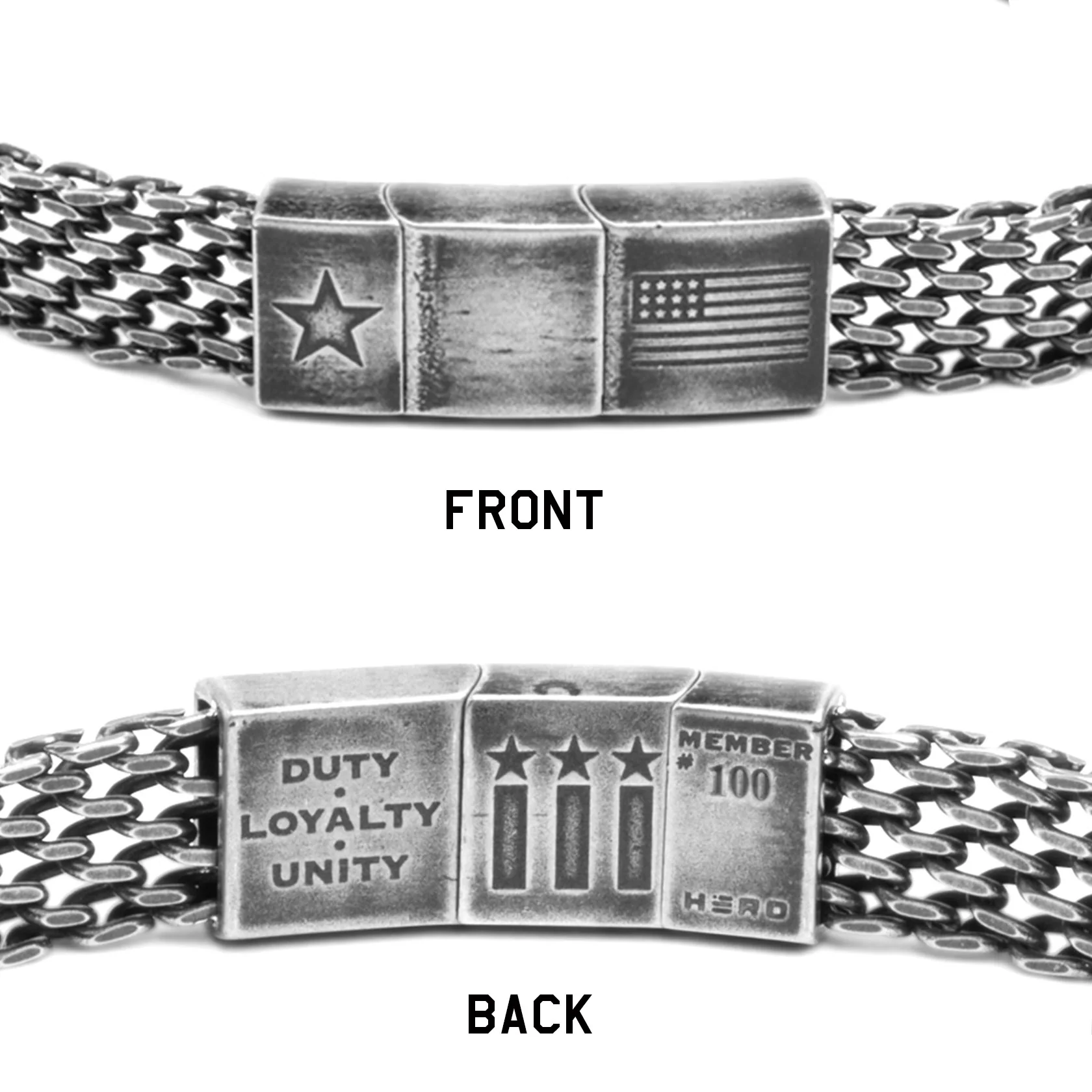 Additional 1/2" Length Extender Link for VIP Duty Loyalty Unity Bracelet - Image 2
