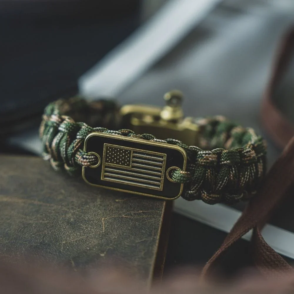 Band Of Brothers Camo Paracord Bracelets - Set of 3: Helps Pair Veterans with Service or Shelter Dogs - Image 3