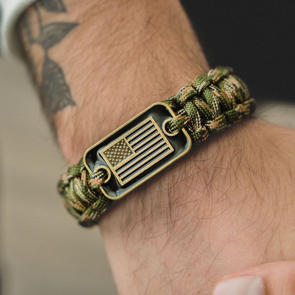 Band Of Brothers Camo Paracord Bracelets - Set of 3: Helps Pair Veterans with Service or Shelter Dogs - Image 5