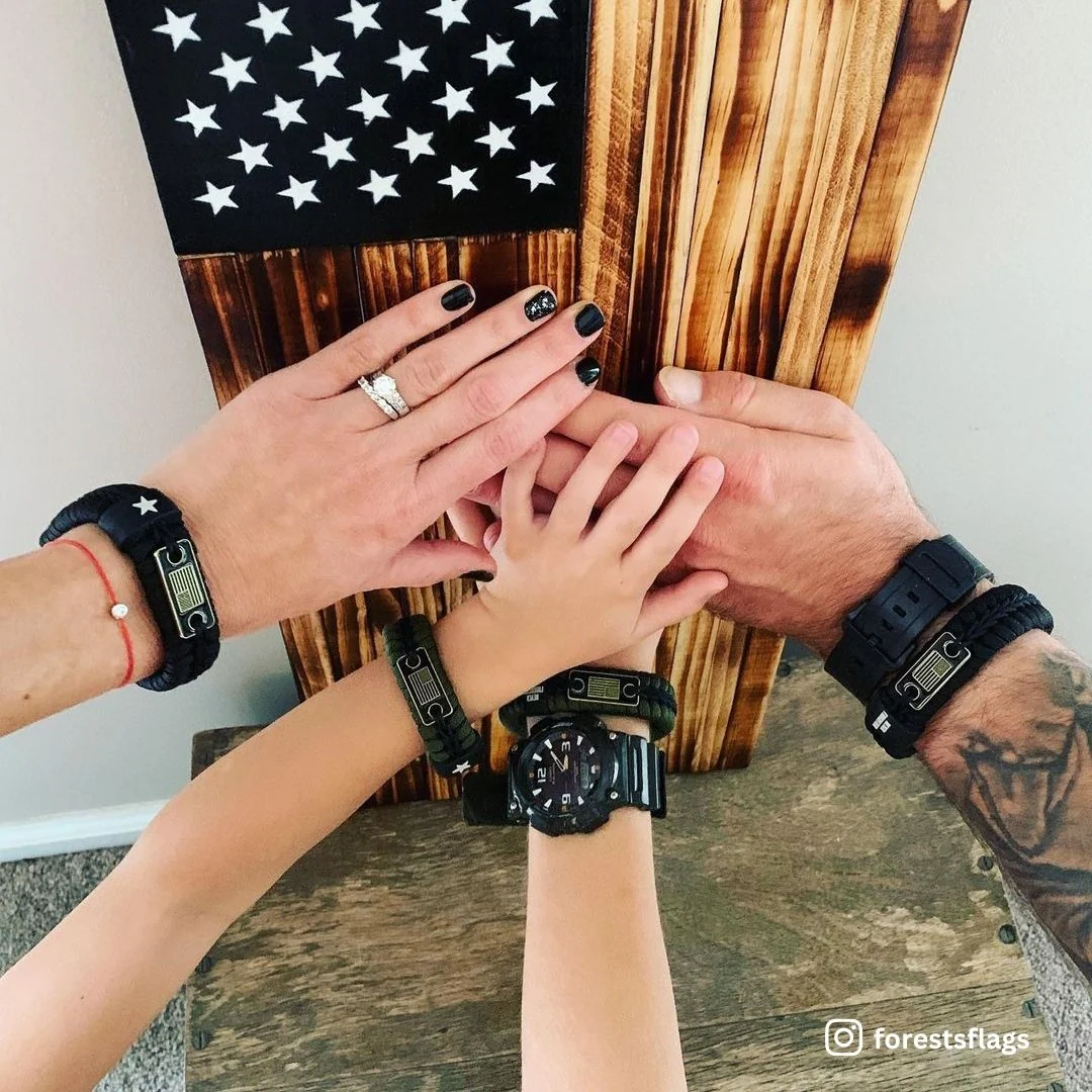 Band Of Brothers Never Forgotten Black Paracord Bracelets - Set of 3: Helps Pair Veterans with Service or Shelter Dogs - Image 24