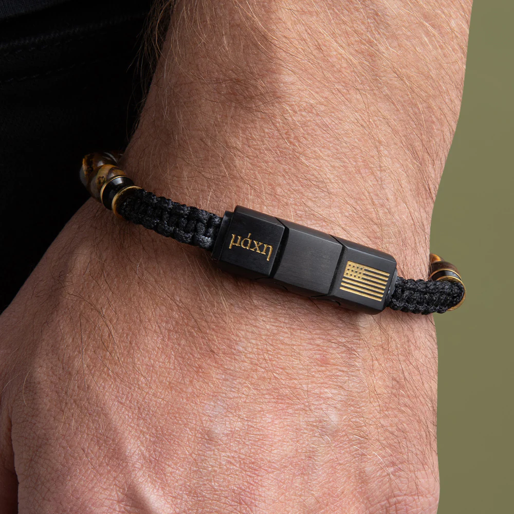 Tiger's Eye Battle Beaded Bracelet: Helps Pair Veterans With A Service Dog Or Shelter Dog - Image 3