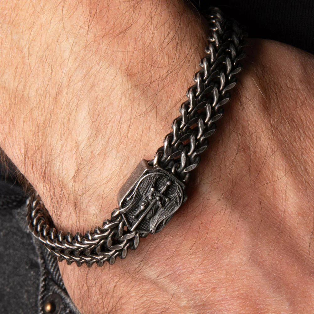 Buy Bracelet, Get Matching Necklace for FREE: St. Michael Medallion Necklace and Bracelet Set - Helps Pair Veterans With A Service Dog Or Shelter Dog - Image 10