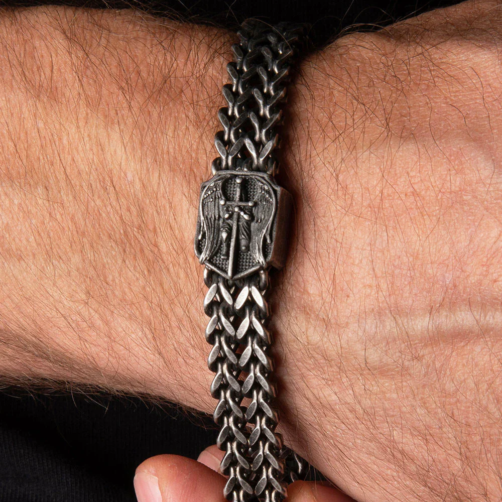 Buy Bracelet, Get Matching Necklace for FREE: St. Michael Medallion Necklace and Bracelet Set - Helps Pair Veterans With A Service Dog Or Shelter Dog - Image 12