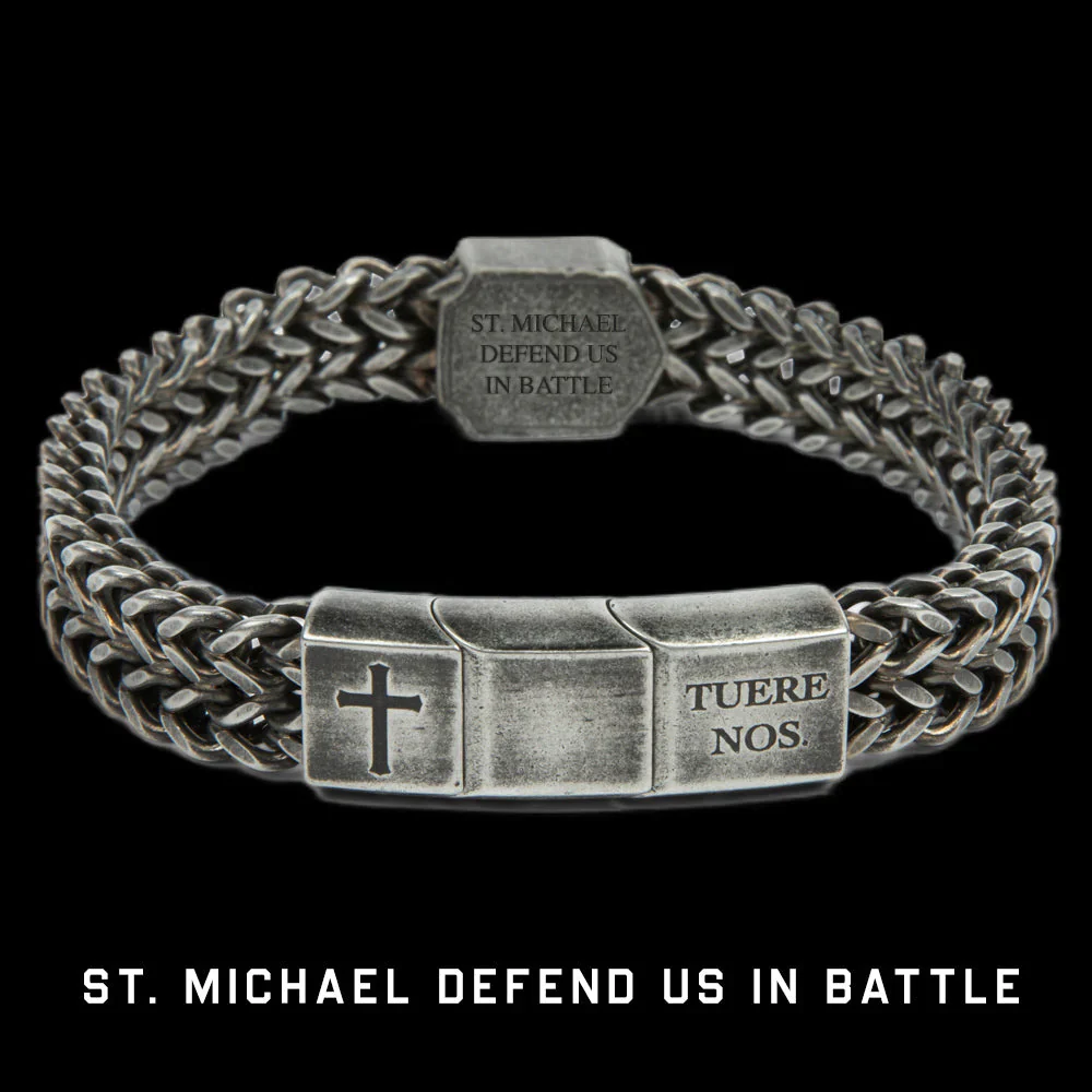 Buy Bracelet, Get Matching Necklace for FREE: St. Michael Medallion Necklace and Bracelet Set - Helps Pair Veterans With A Service Dog Or Shelter Dog - Image 8