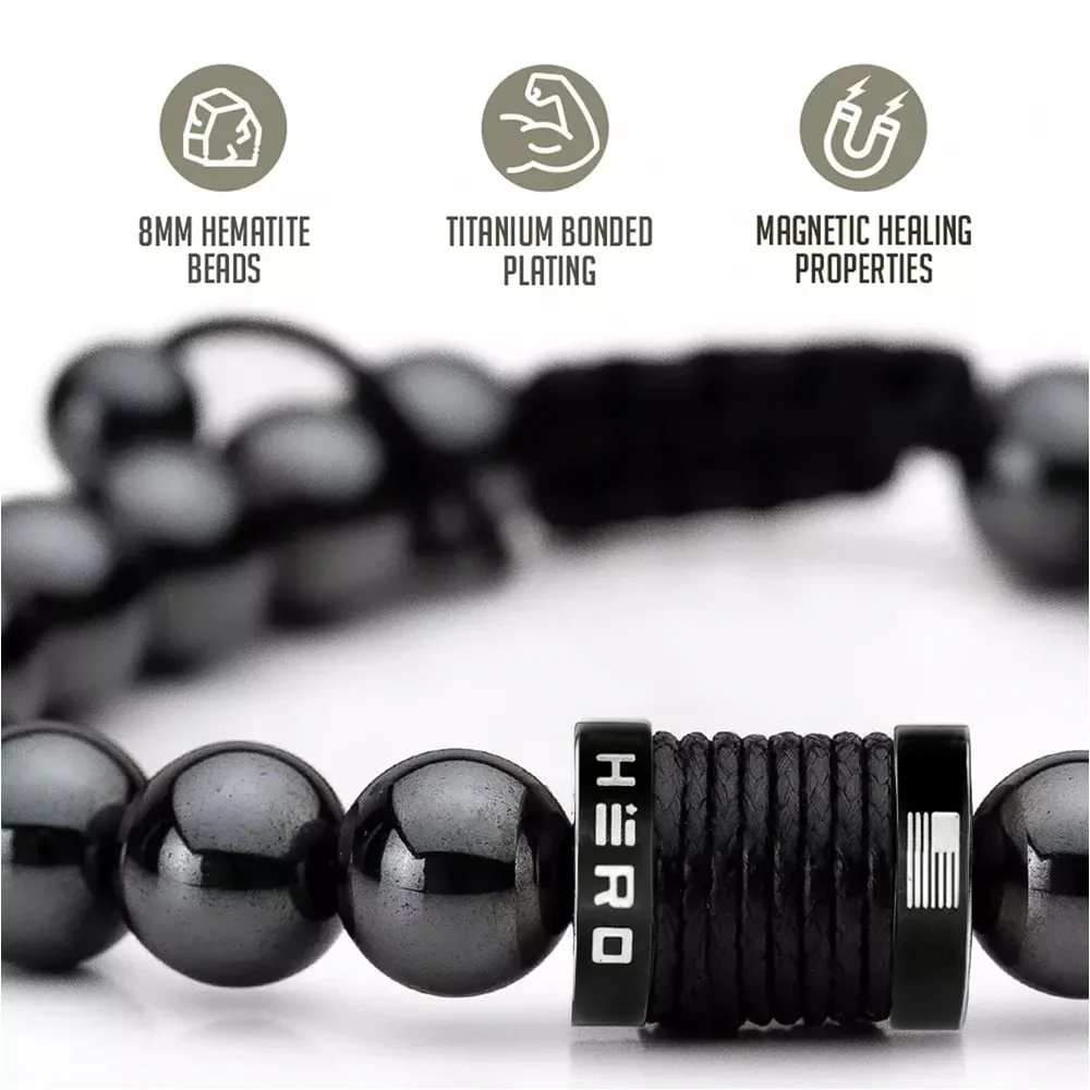 00 Buck Magnetic Hematite Titanium Bracelet : Helps Pair Veterans With A Service Dog Or Shelter Dog - Image 3