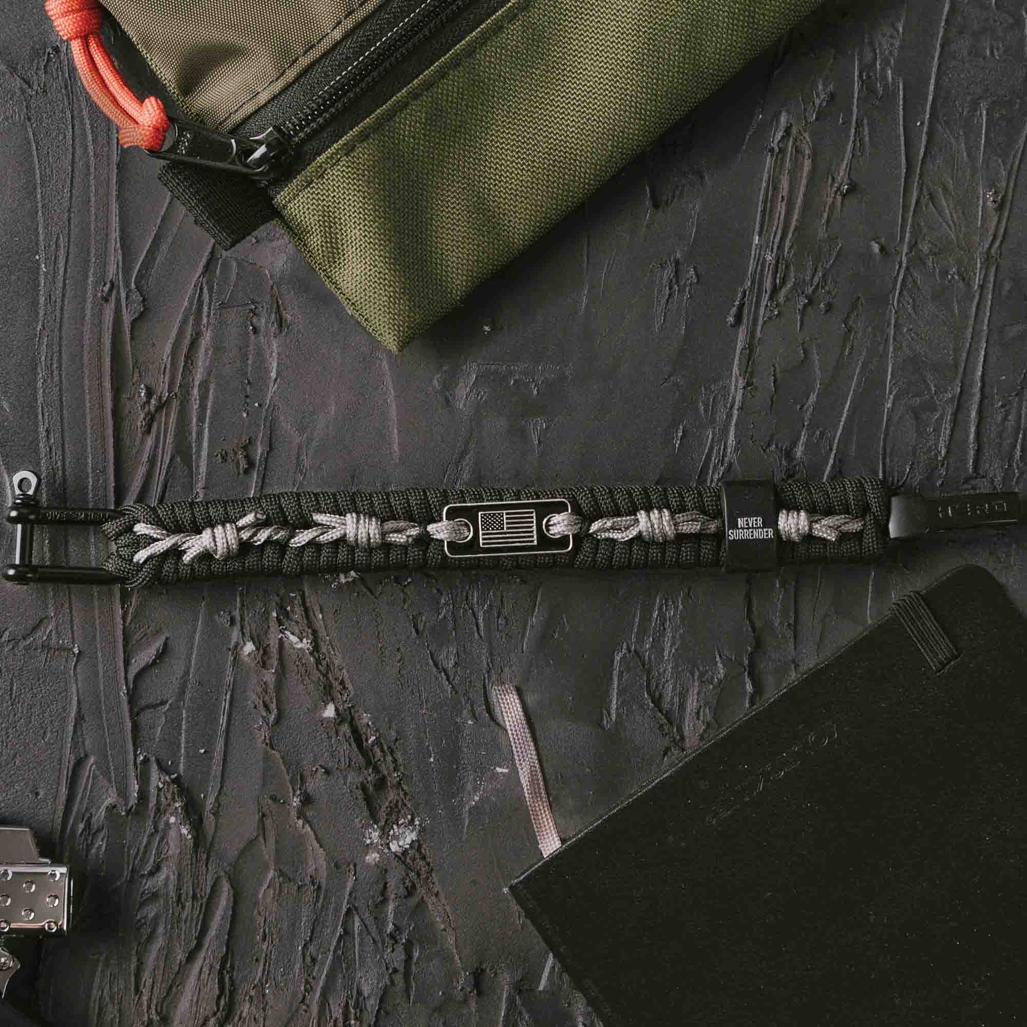 Limited Time Offer - Never Surrender Barbed Wire Paracord Bracelet: Helps Pair Veterans With A Service Dog Or Shelter Dog - Image 11
