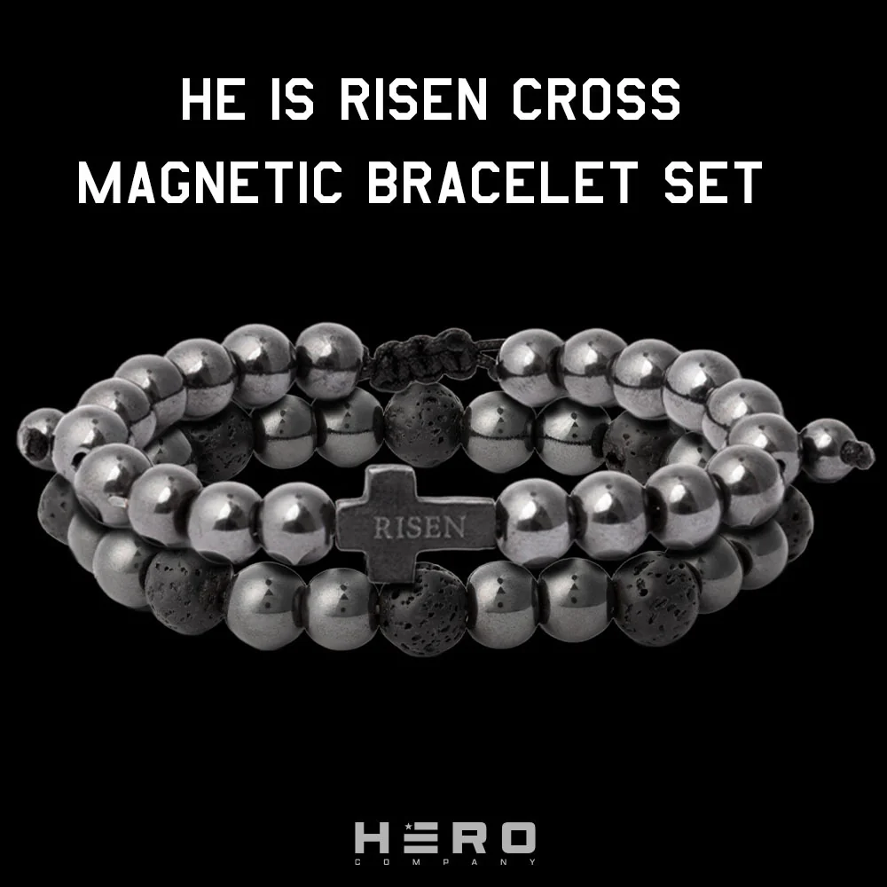 He Is Risen Cross Magnetic Titanium Bracelet Set : Helps Pair Veterans With A Service Dog Or Shelter Dog - Image 11