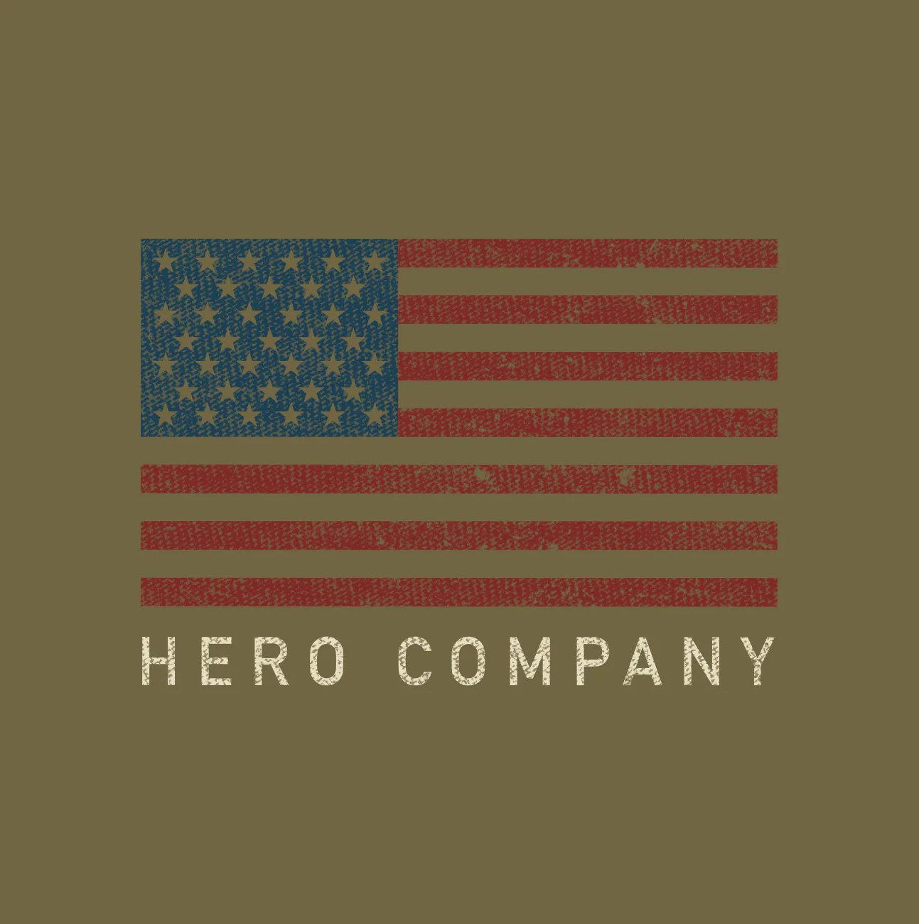 Hero Company Men's 1776 Never Surrender Military Green Tee - Helps Pair Veterans With A Service Dog or Shelter Dog - Image 4