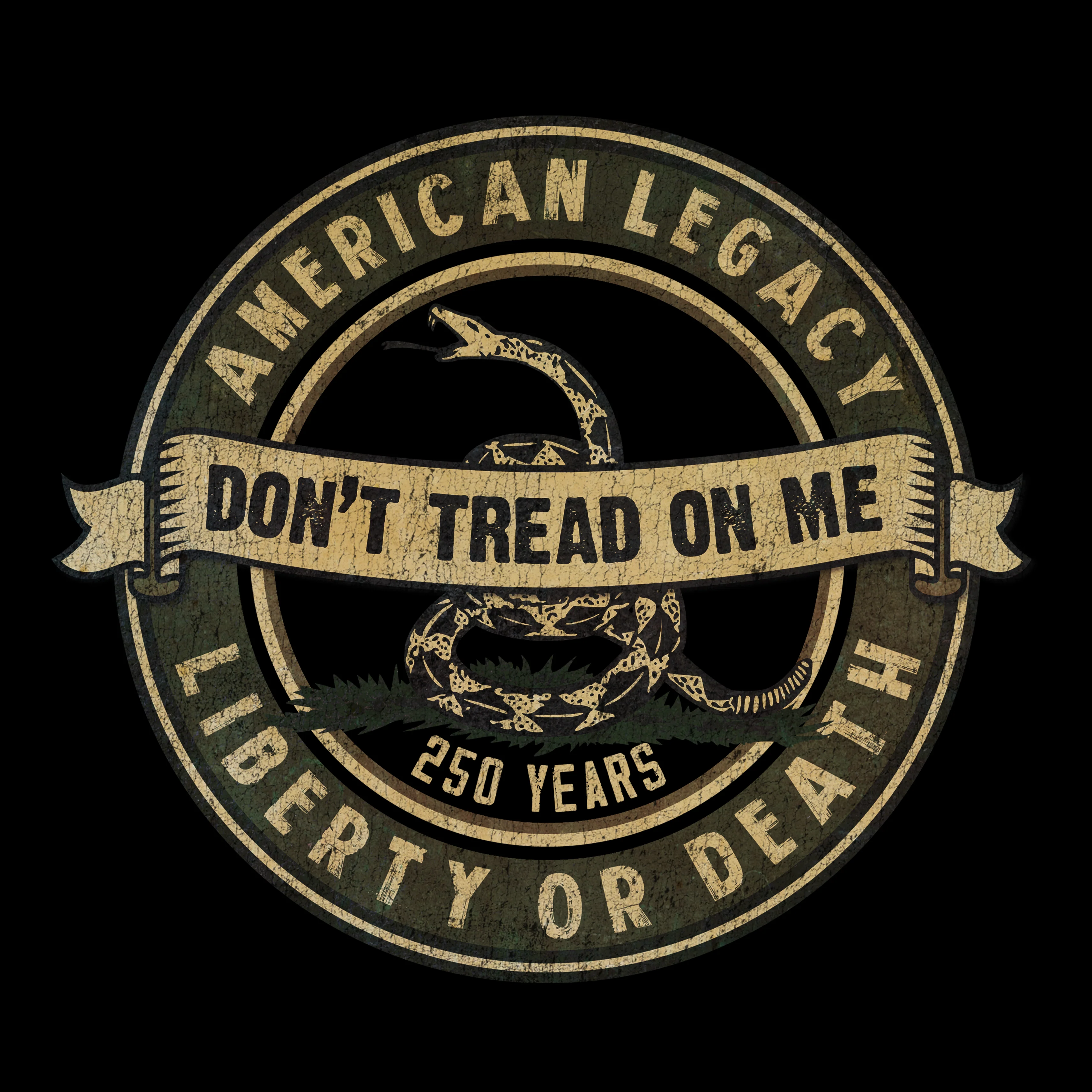 Hero Company Men's American Legacy 250 Years Black Tee - Helps Pair Veterans With A Service Dog or Shelter Dog - Image 2