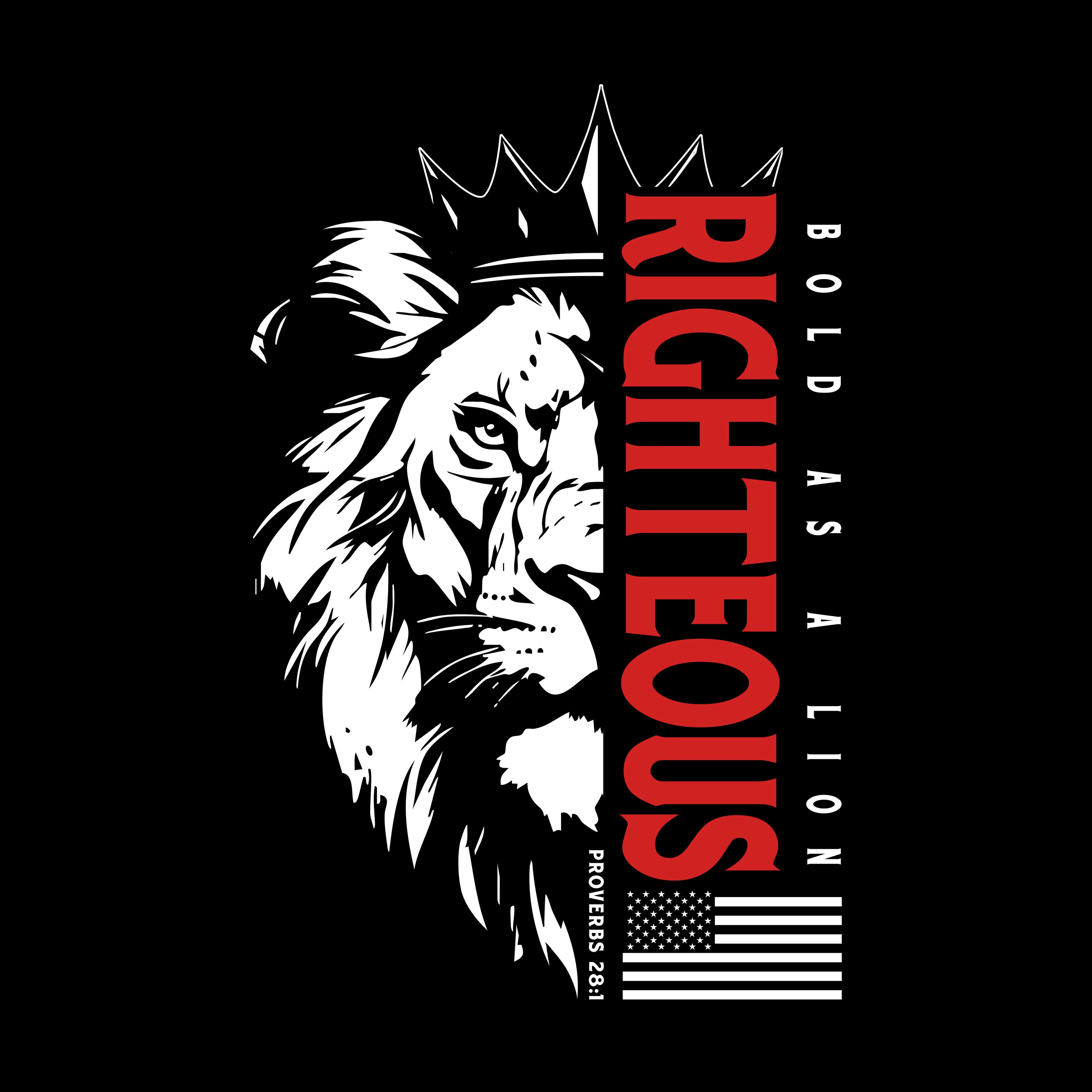 Hero Company Men's Bold As A Lion Black Tee - Helps Pair Veterans With A Service Dog or Shelter Dog - Image 2