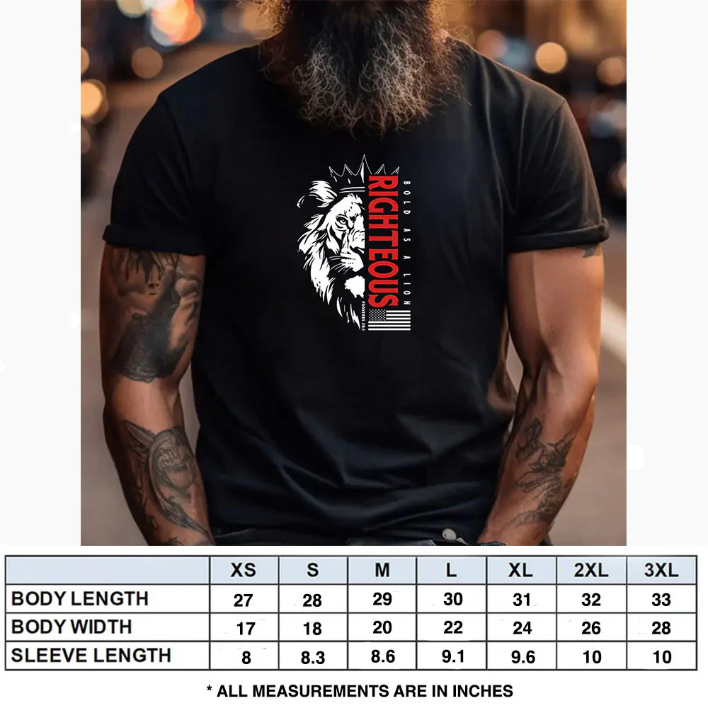 Hero Company Men's Bold As A Lion Black Tee - Helps Pair Veterans With A Service Dog or Shelter Dog - Image 3