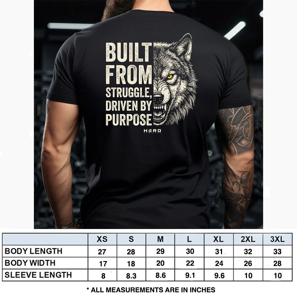 Hero Company Men's Driven By Purpose Black Tee - Helps Pair Veterans With A Service Dog or Shelter Dog - Image 3