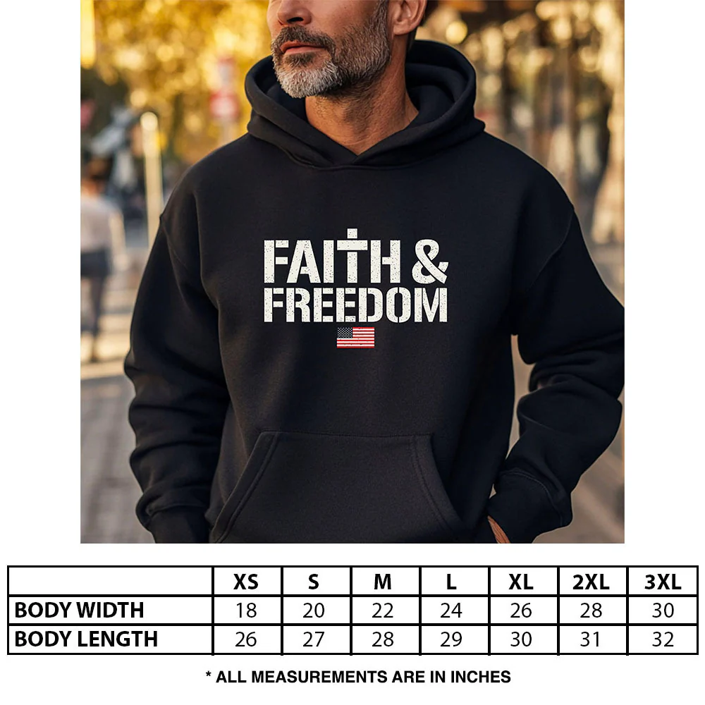 Hero Company Men's Faith & Freedom Black Premium Hoodie - Helps Pair Veterans With A Service Dog or Shelter Dog - Image 2