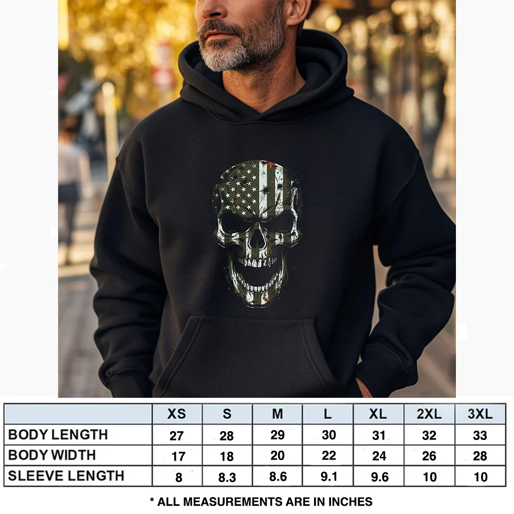 Hero Company Men's Green Skull Black Premium Hoodie - Helps Pair Veterans With A Service Dog or Shelter Dog - Image 3