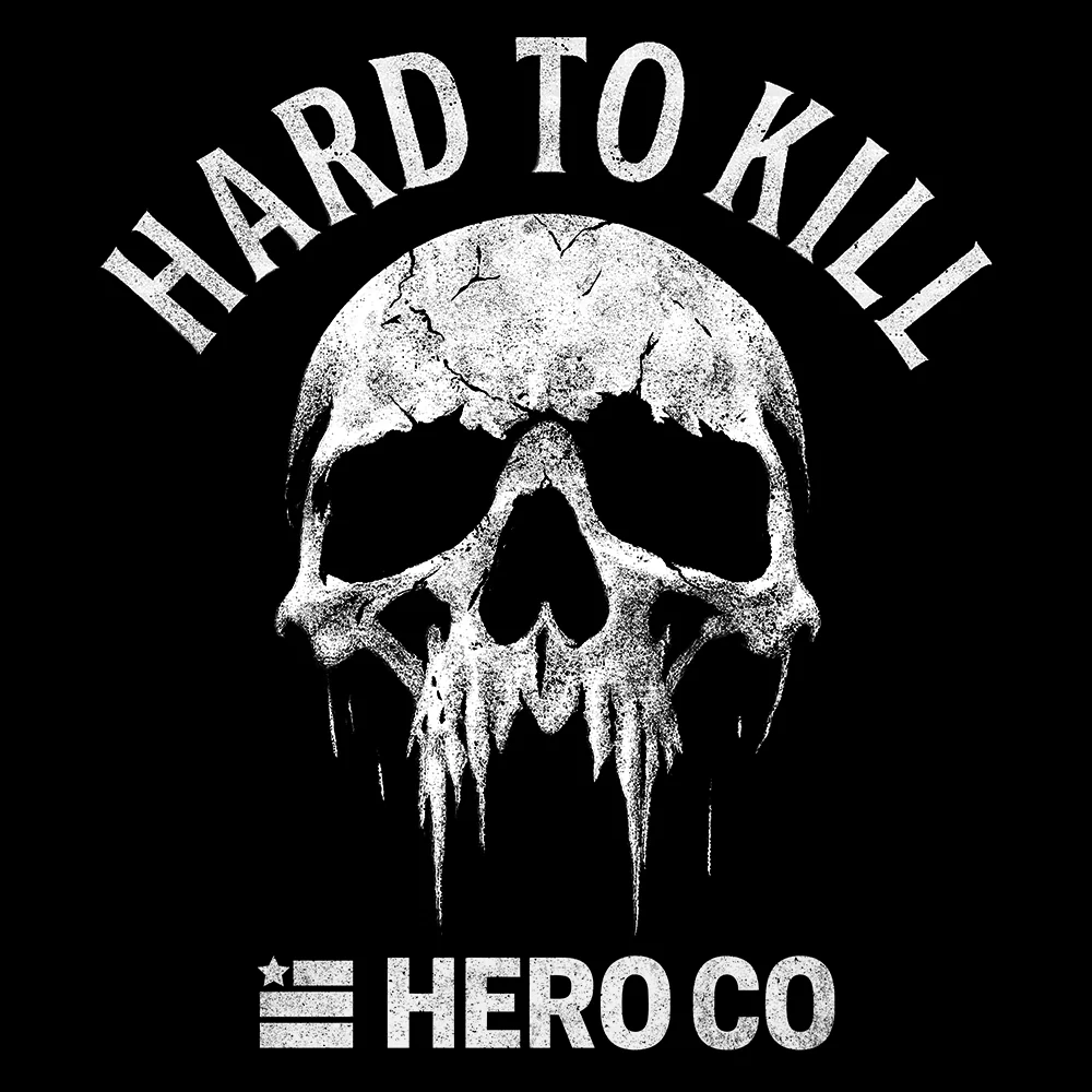 Hero Company Men's Hard To Kill Black Tee - Helps Pair Veterans With A Service Dog or Shelter Dog - Image 4