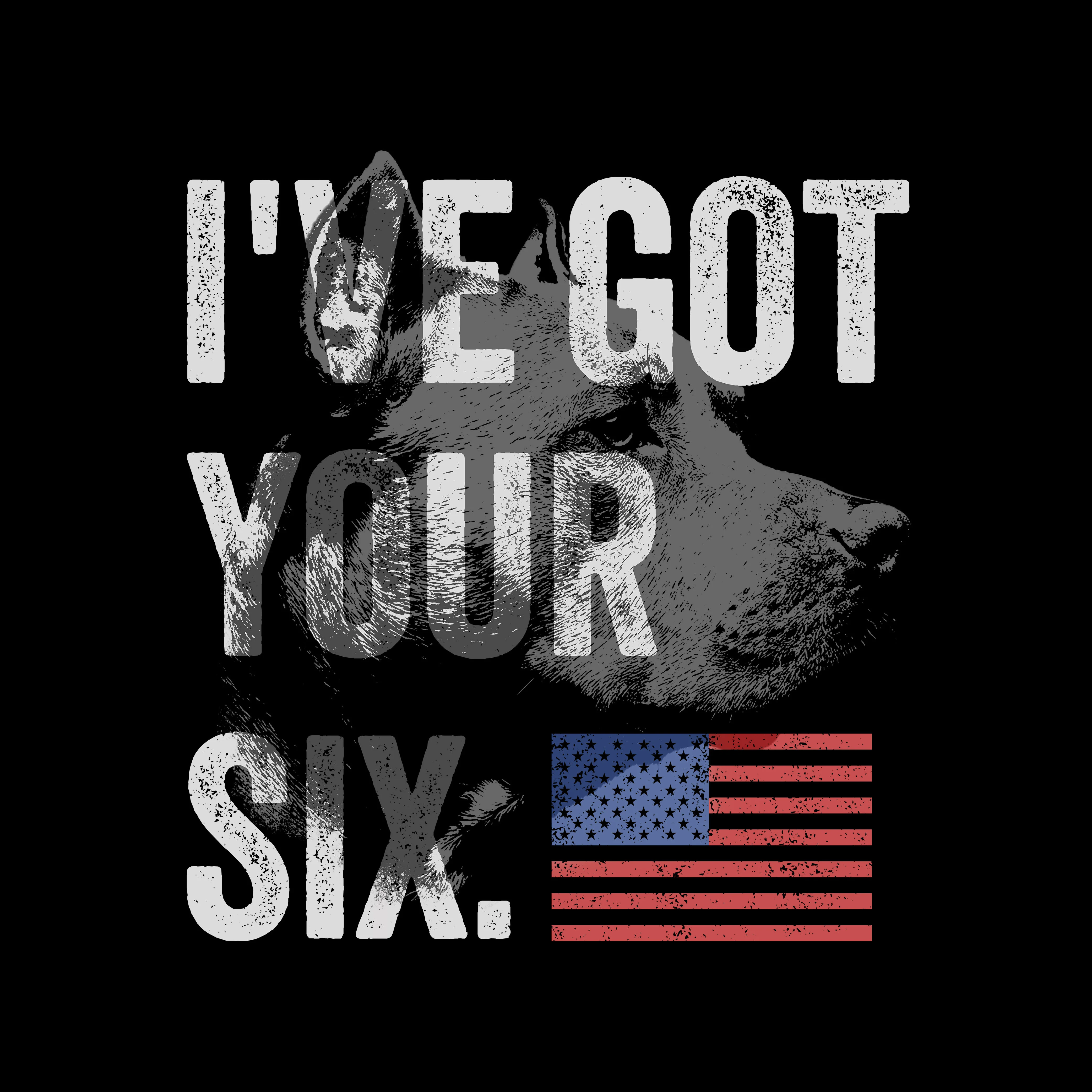 Hero Company Men's I've Got Your Six Black Tee - Helps Pair Veterans With A Service Dog or Shelter Dog - Image 3