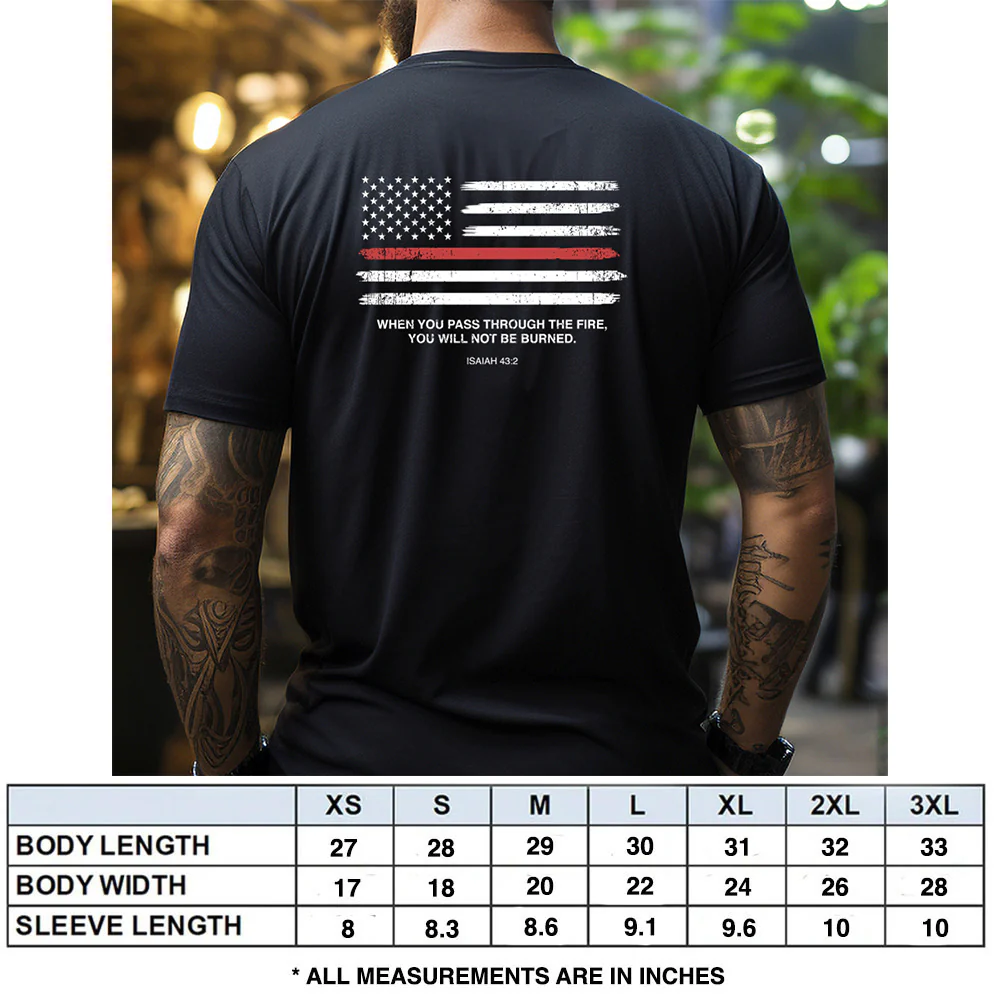 Hero Company Men's Through The Flames Black Tee - Helps Pair Veterans With A Service Dog or Shelter Dog - Image 3