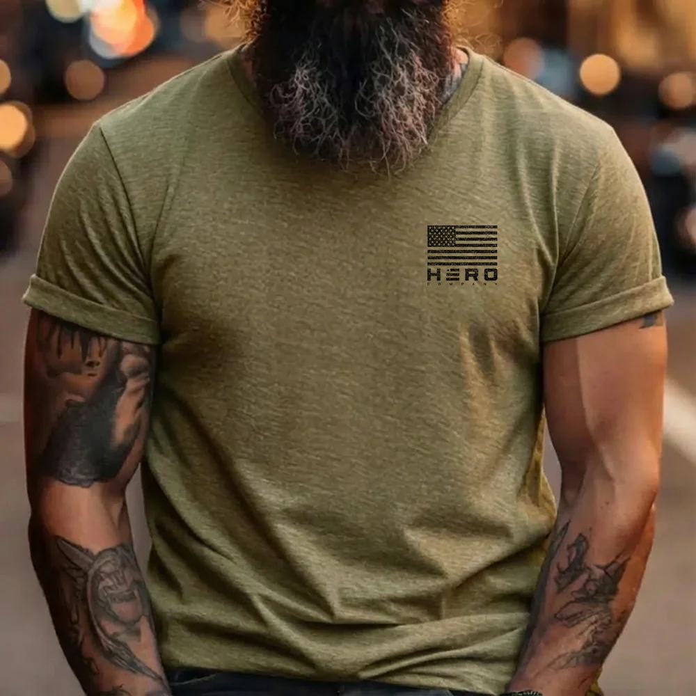 Hero Company Men's War Hound Black Tee - Helps Pair Veterans With A Service Dog or Shelter Dog - Image 15