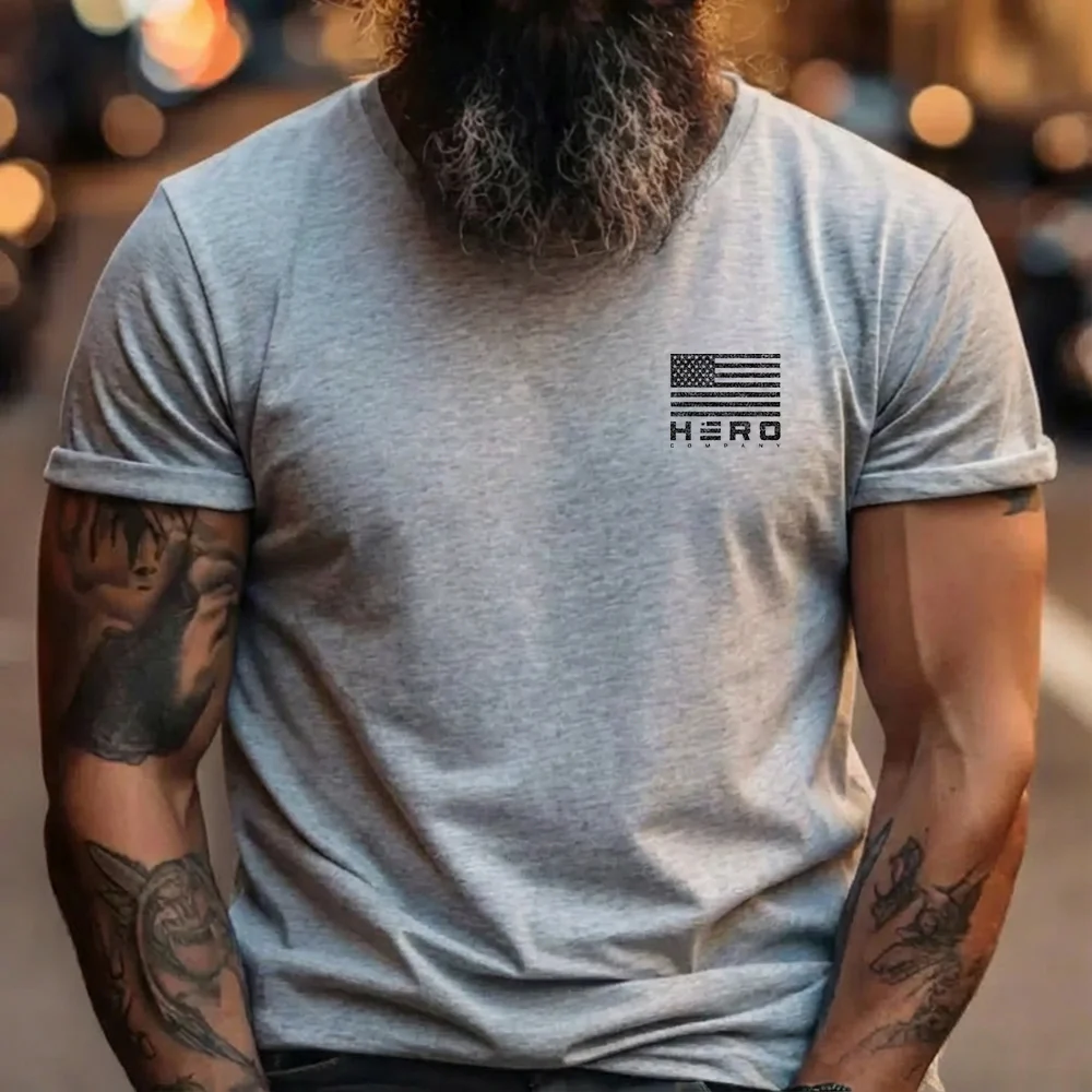 Hero Company Men's War Hound Black Tee - Helps Pair Veterans With A Service Dog or Shelter Dog - Image 12