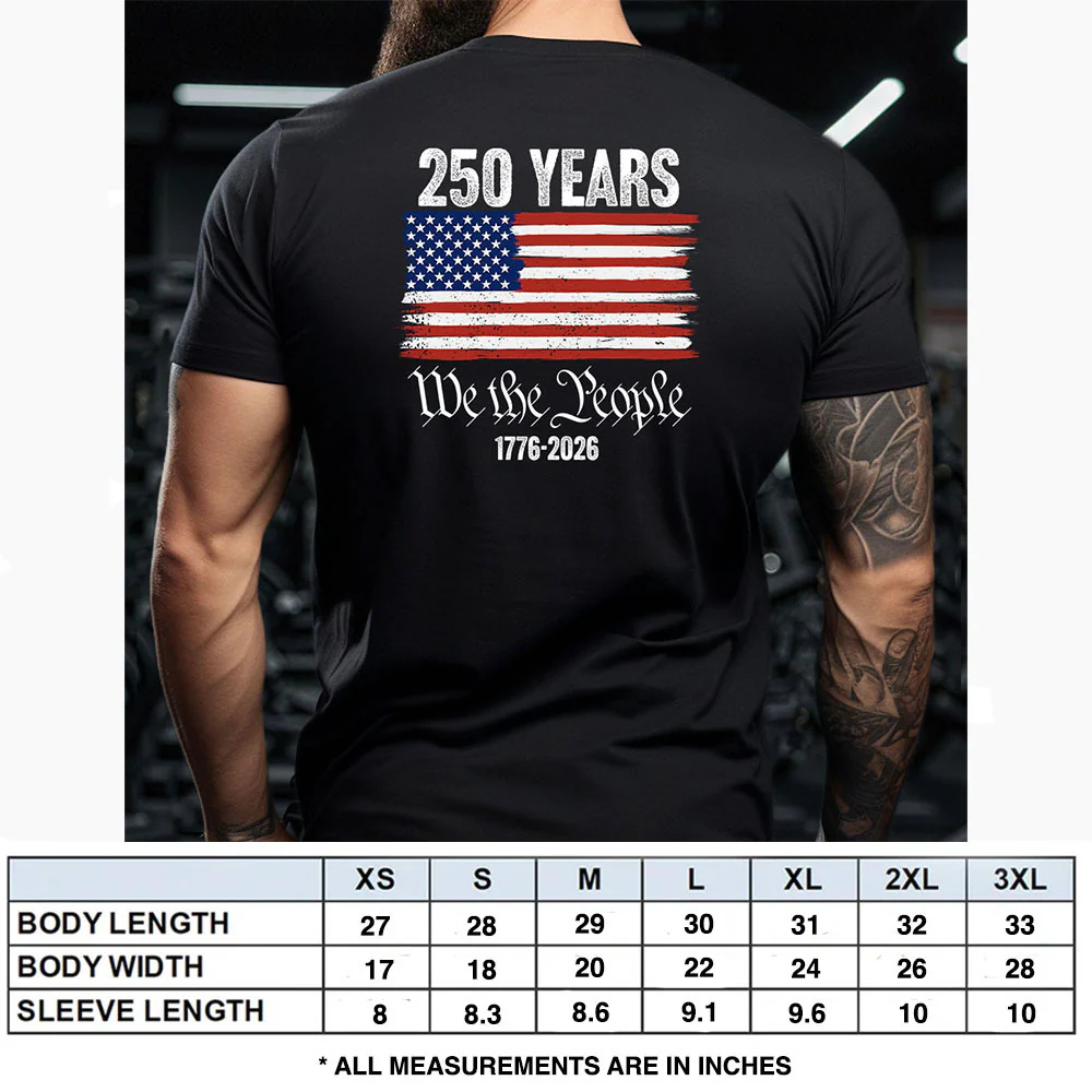 Hero Company Men's We The People 250th Anniversary Black Tee - Helps Pair Veterans With A Service Dog or Shelter Dog - Image 4
