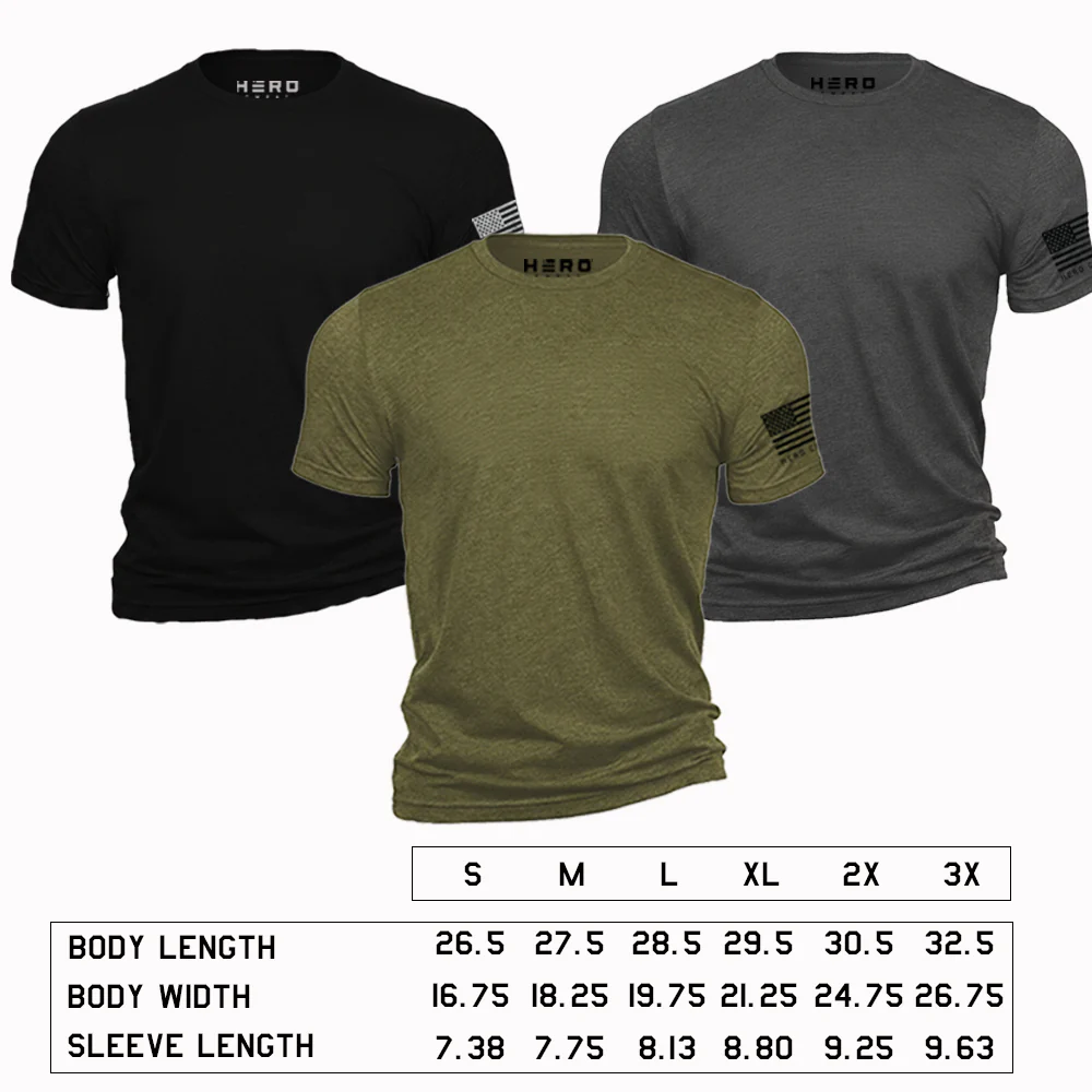 Hero Core Basics Logo T-shirt 3 Pack (Black): Helps Pair Veterans With A Service Dog or Shelter Dog - Image 4
