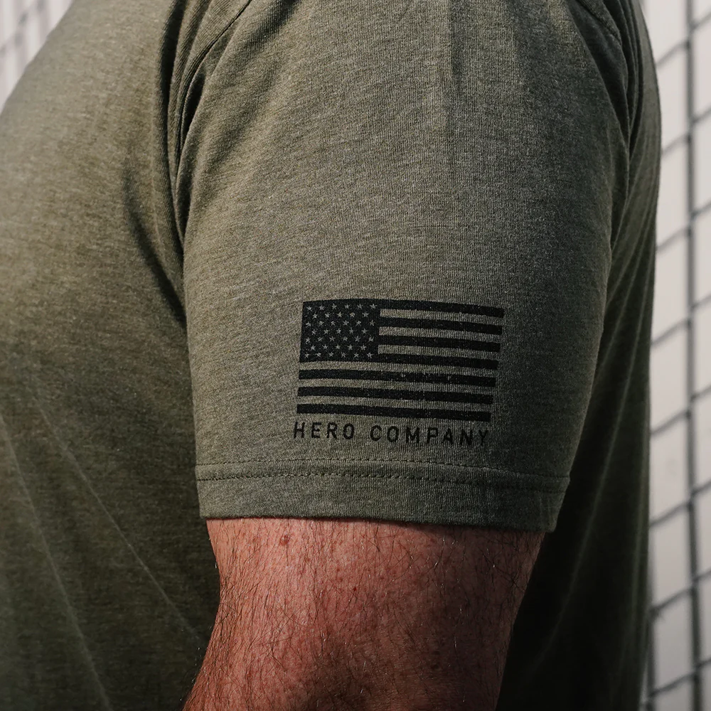 Hero Core Basics Logo T-shirt 3 Pack (Black,Military Green, Metal Grey): Helps Pair Veterans With A Service Dog or Shelter Dog - Image 6