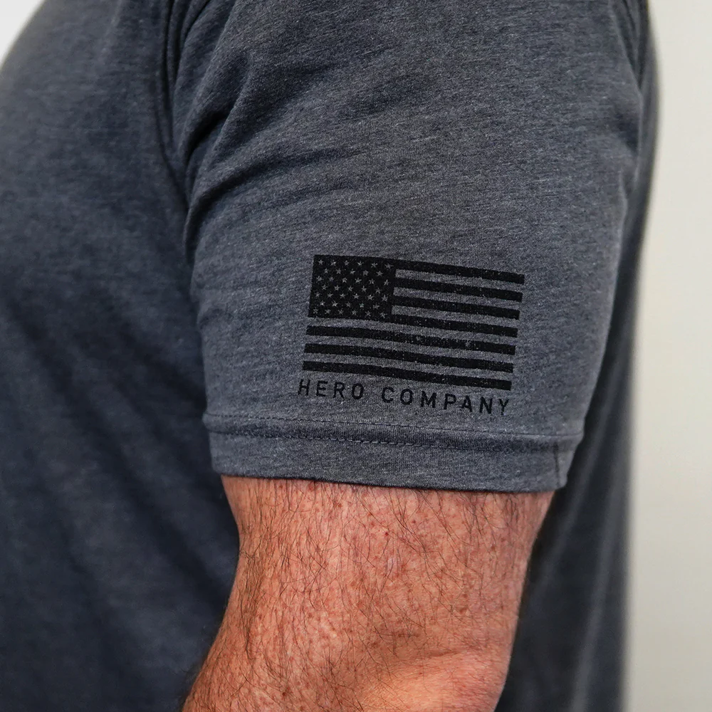 Hero Core Basics Logo T-shirt 3 Pack (Black,Military Green, Metal Grey): Helps Pair Veterans With A Service Dog or Shelter Dog - Image 7