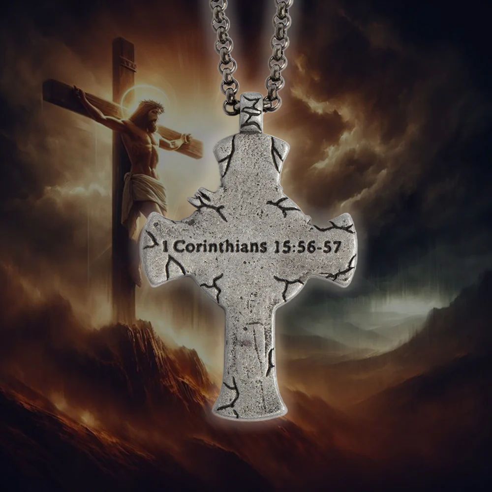 INRI Cross - Victory Over Sin & Death Necklace: Helps Pair Veterans With A Service Dog Or Shelter Dog - Image 3