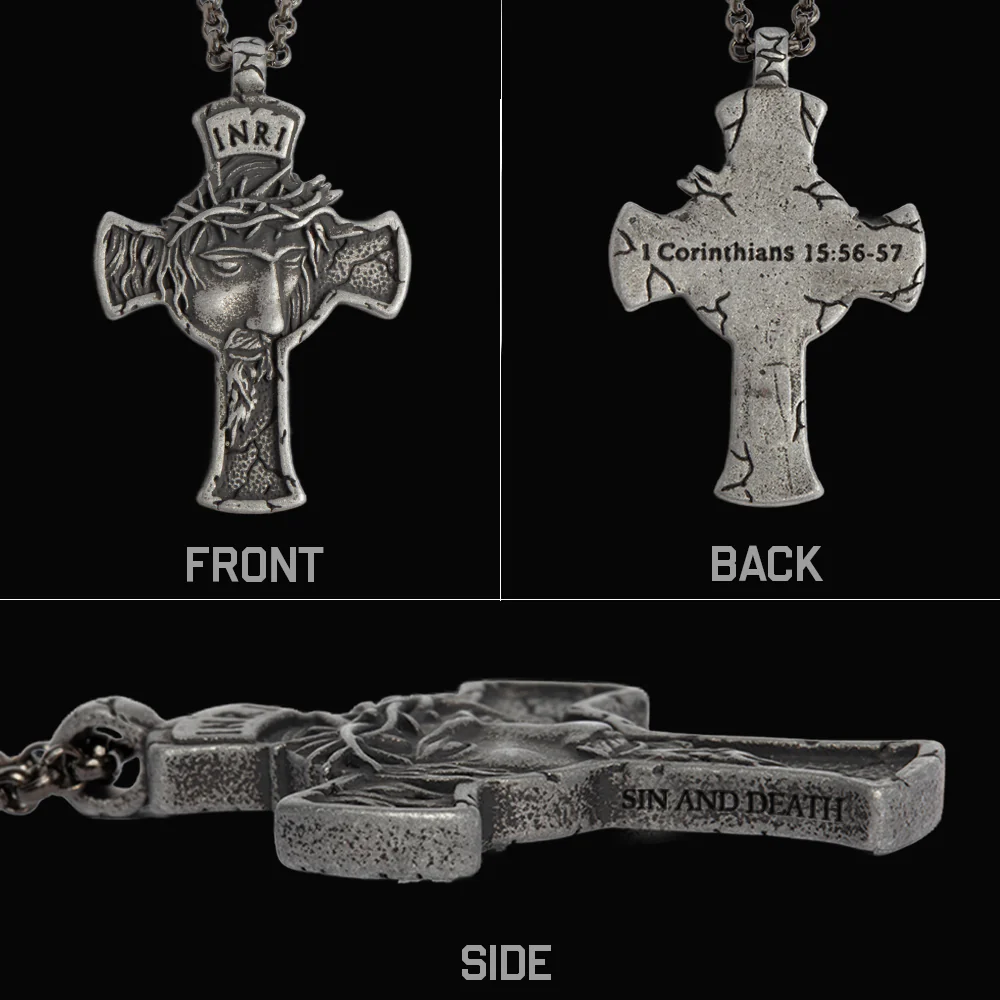 INRI Cross - Victory Over Sin & Death Necklace: Helps Pair Veterans With A Service Dog Or Shelter Dog - Image 4