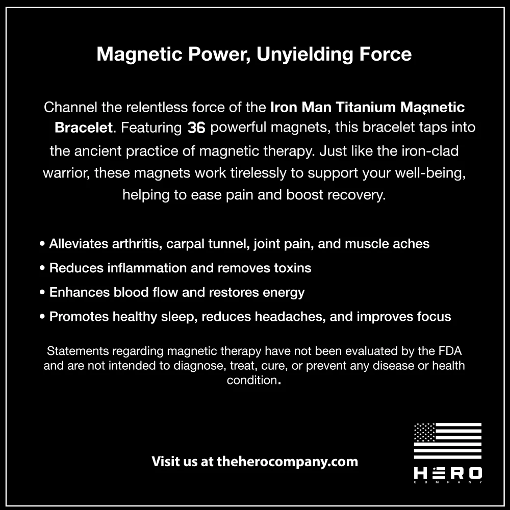Iron Man Armor Titanium Magnetic Bracelet: Helps Pair Veterans With A Service Dog Or Shelter Dog - Image 7