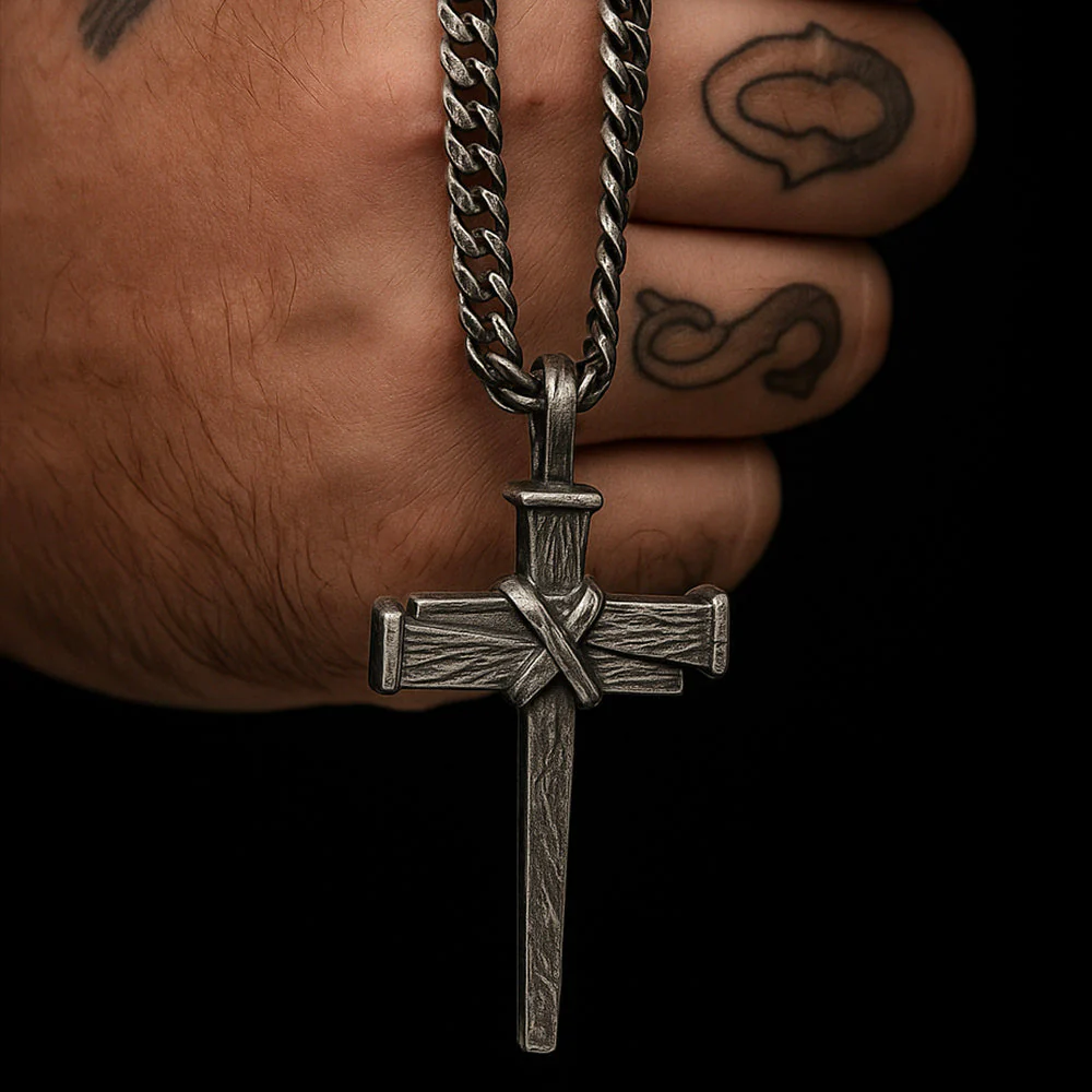 Nailed to the Cross Galatians 2:20 Necklace - Helps Pair Veterans With A Service Dog Or Shelter Dog
