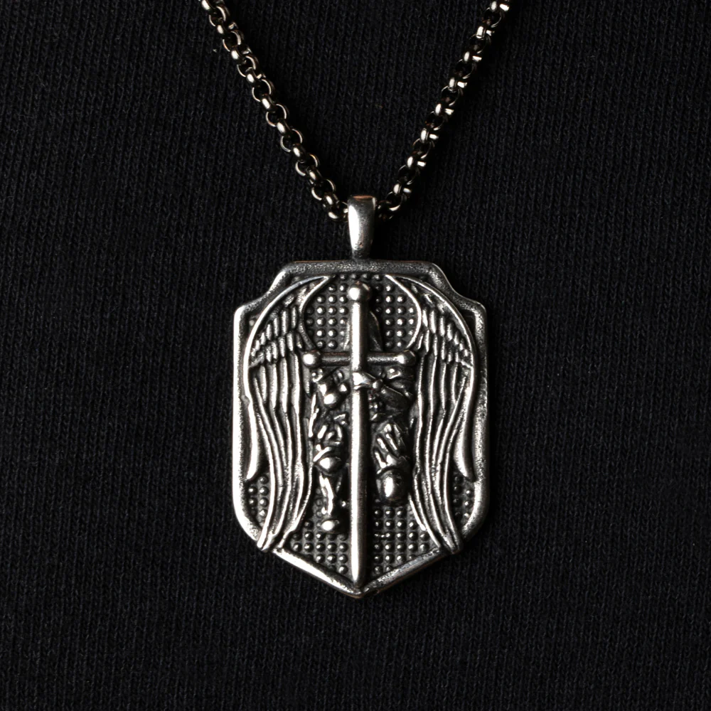 Buy Bracelet, Get Matching Necklace for FREE: St. Michael Medallion Necklace and Bracelet Set - Helps Pair Veterans With A Service Dog Or Shelter Dog - Image 5