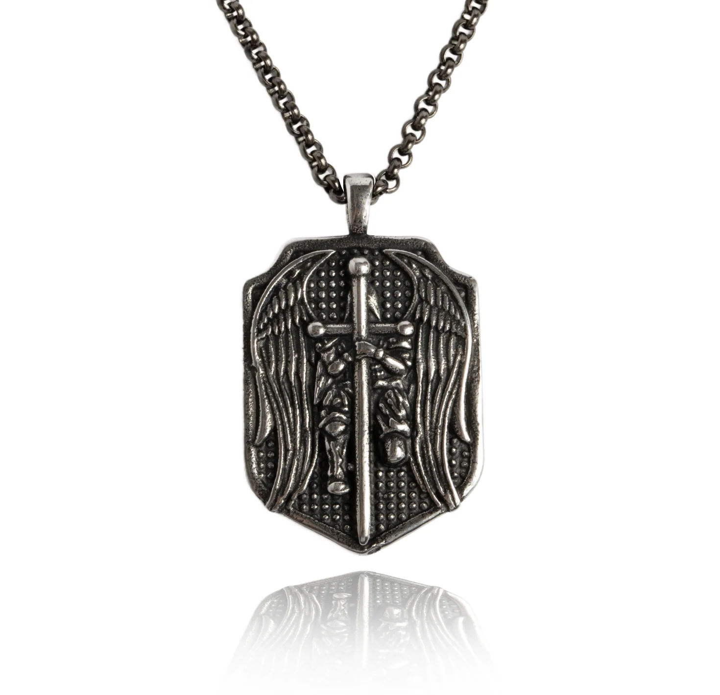 Buy Bracelet, Get Matching Necklace for FREE: St. Michael Medallion Necklace and Bracelet Set - Helps Pair Veterans With A Service Dog Or Shelter Dog - Image 7
